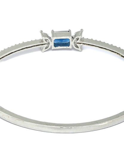 Agaami collection Elegant Blue Stone Silver Plated Bracelet