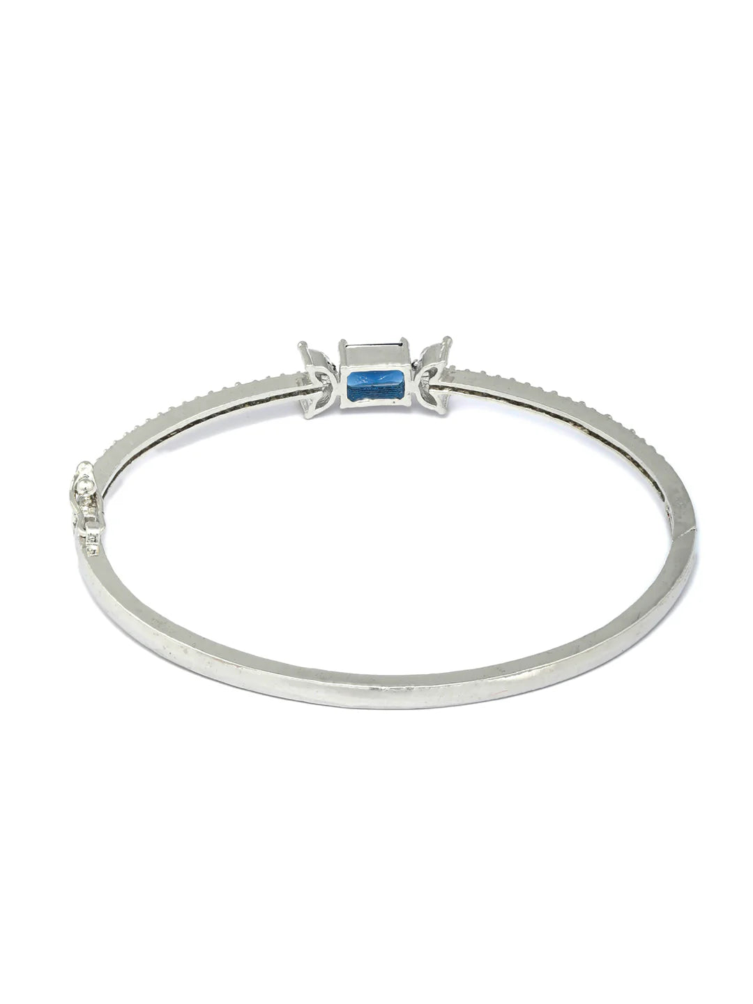 Agaami collection Elegant Blue Stone Silver Plated Bracelet