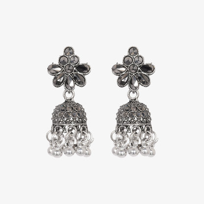 Oxidized Silver Jhumka Earrings – Antique & Traditional Charm for Every Occasion