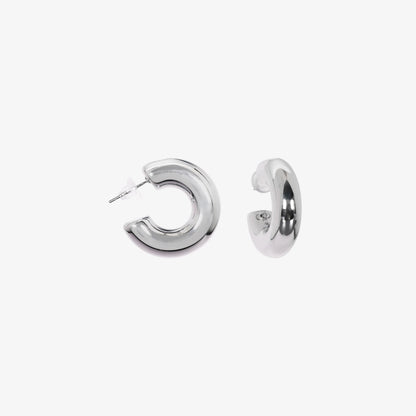 Chunky Silver Hoop Earrings – Bold & Timeless Style