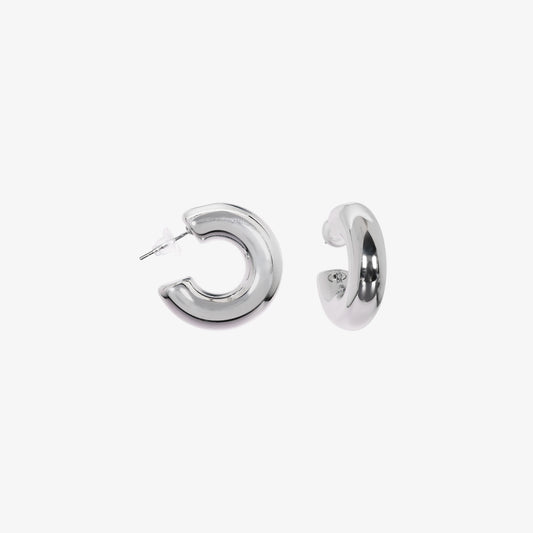 Chunky Silver Hoop Earrings – Bold & Timeless Style