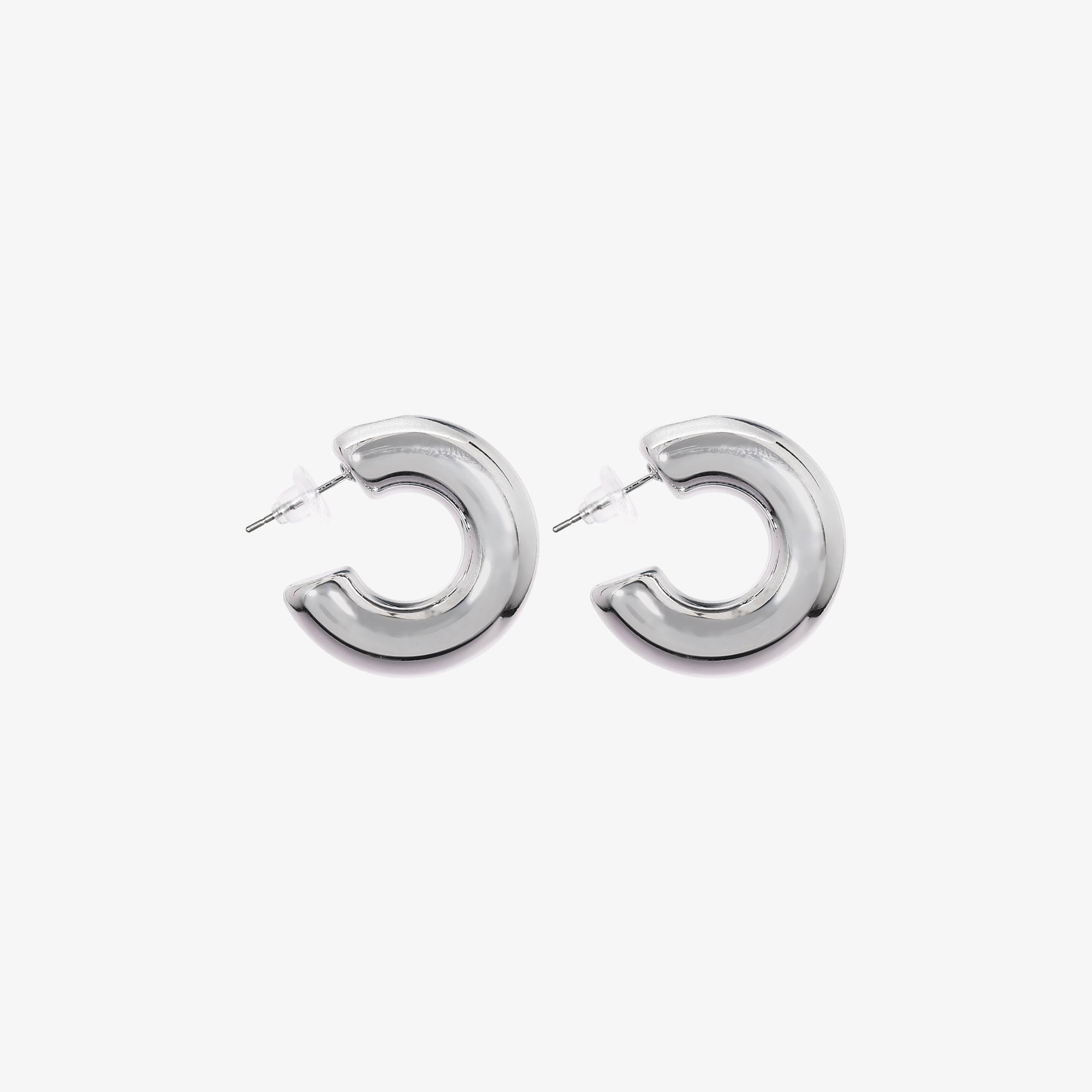 Chunky Silver Hoop Earrings – Bold & Timeless Style