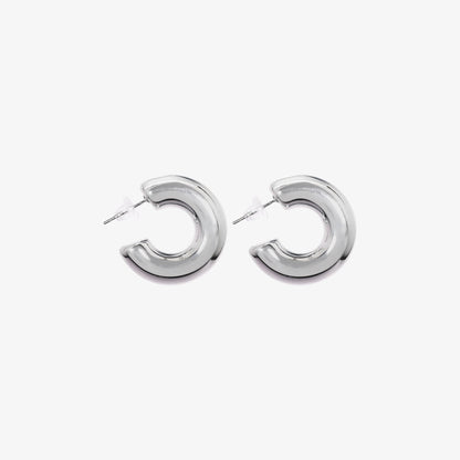 Chunky Silver Hoop Earrings – Bold & Timeless Style