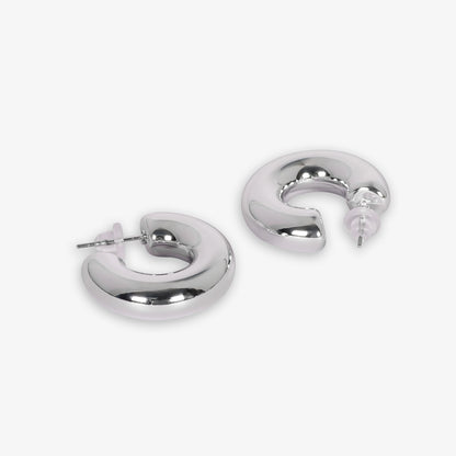 Chunky Silver Hoop Earrings – Bold & Timeless Style