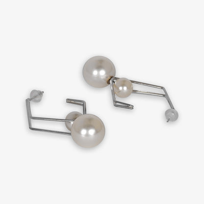 Double Pearl Earrings – Elegant & Timeless Design