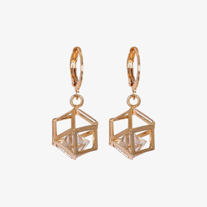 Cube Dangle Earrings – Modern Geometric Style
