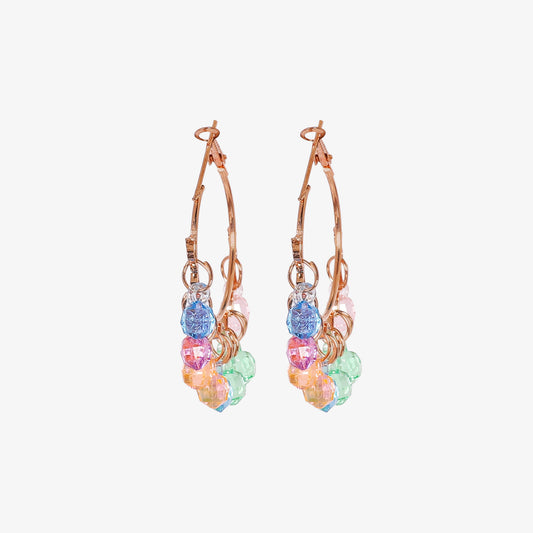Colorful Beaded Hoop Earrings – Vibrant & Fun