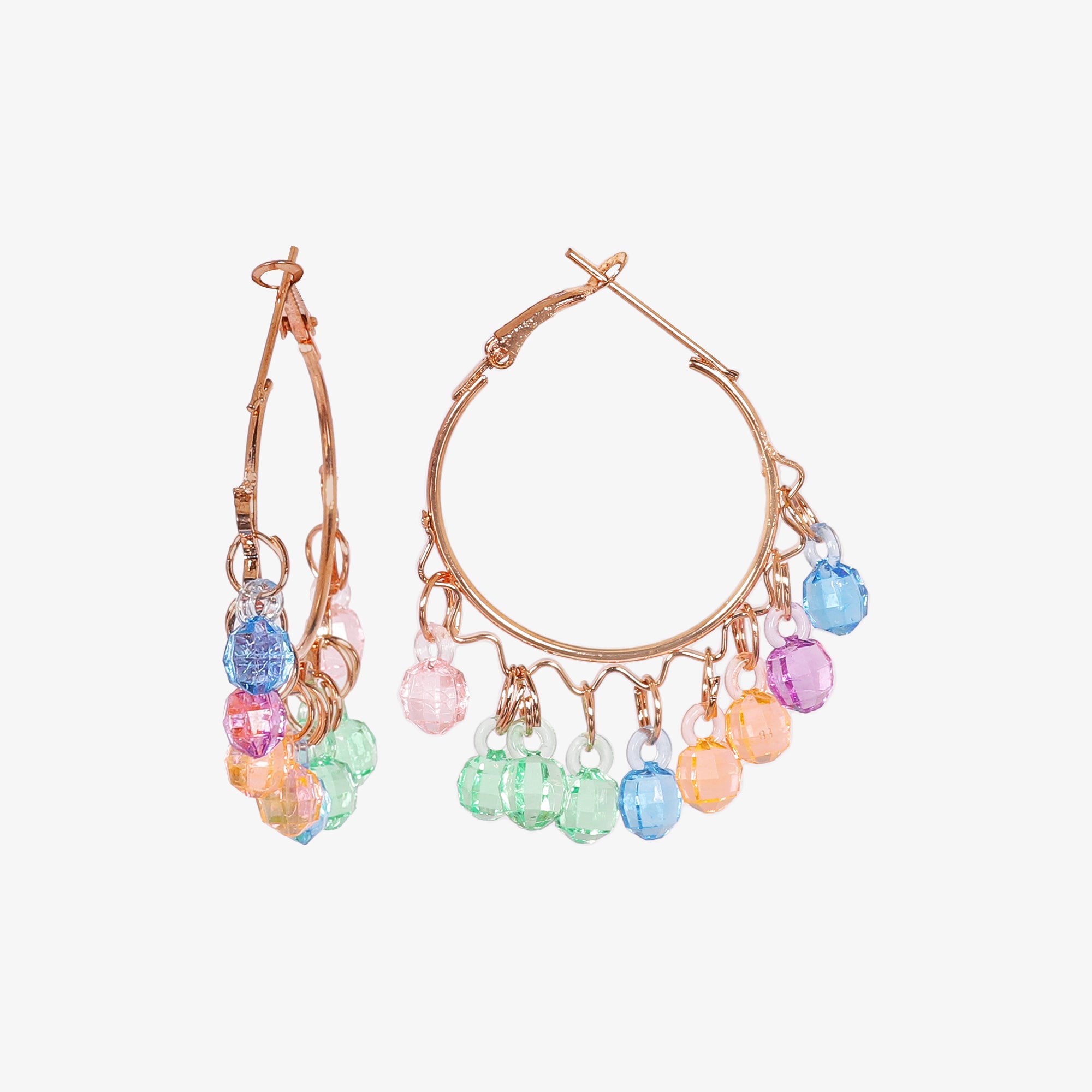 Colorful Beaded Hoop Earrings – Vibrant & Fun
