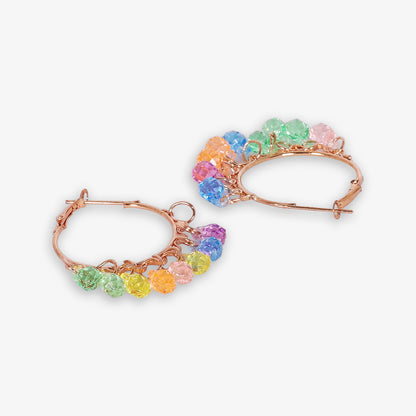 Colorful Beaded Hoop Earrings – Vibrant & Fun