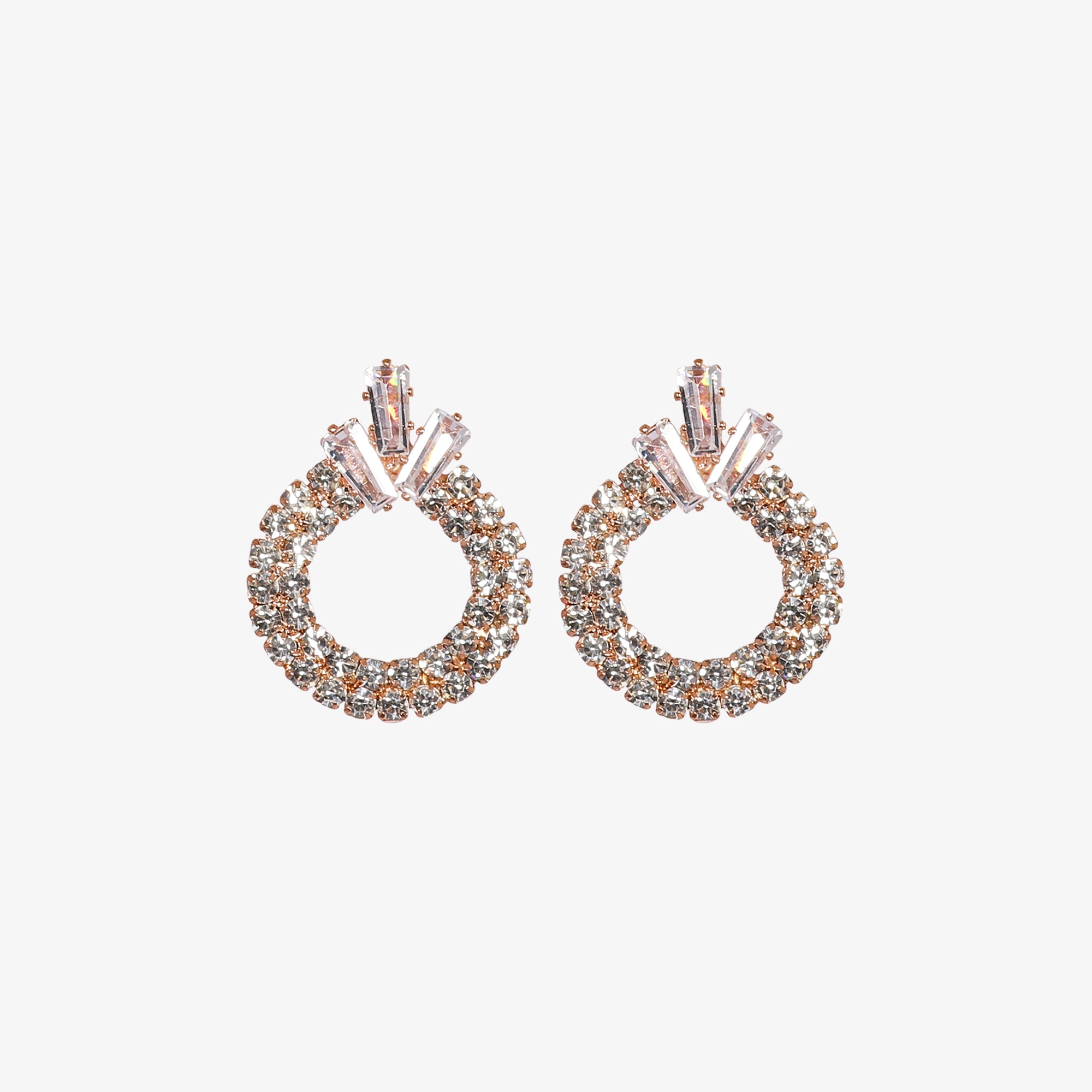 Rhinestone Hoop Earrings