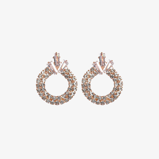 Rhinestone Hoop Earrings